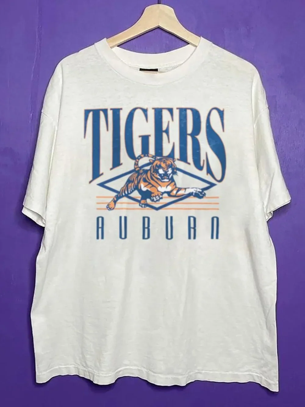 Vintage 90s Auburn University T Shirt, Auburn Tigers Unisex Logo Football Shirt